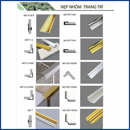 Nẹp trang trí nhôm inox tại Cần Thơ